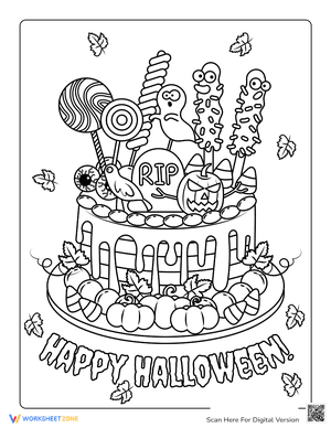 Halloween Cake Spooky Decoration