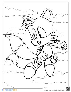 Miles Tails Prower Coloring Sheet