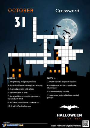 Halloween Crossword: Trick or Treat