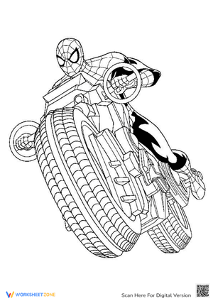 Spiderman with Motorcycle