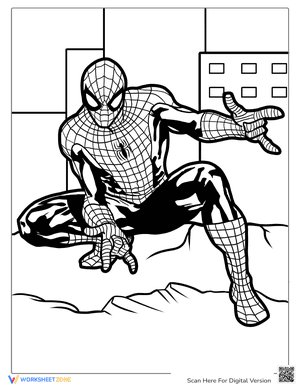 Spider Man With Web Shooter Pose