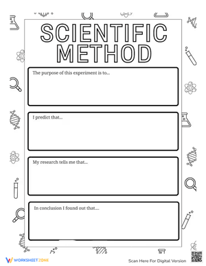 Scientific Method Science Worksheet Printable
