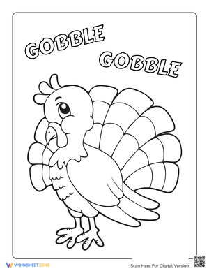 Gobble Gobble Cute Turkey