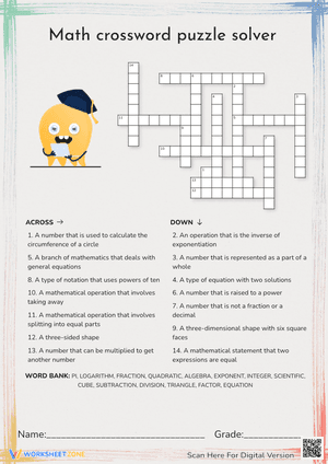 Math Crossword Puzzle Solver