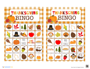 Thanksgiving Bingo 1