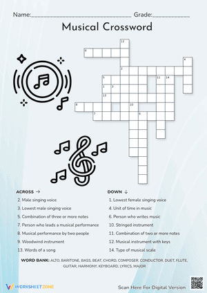 Musical Crossword