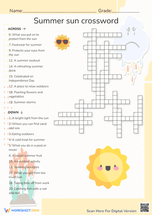 Summer Sun Crossword