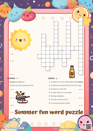 Summer Fun Word Puzzle