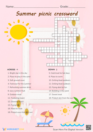 Summer picnic crossword