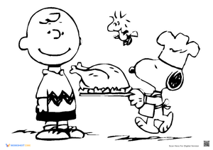 Snoopy Made Yummy Thanksgiving Dinner