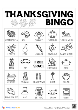 Thanksgiving Bingo Card 8