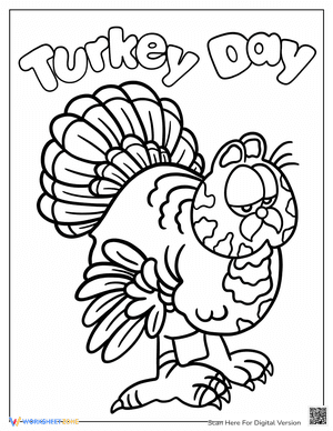Turkey Garfield Coloring Sheet