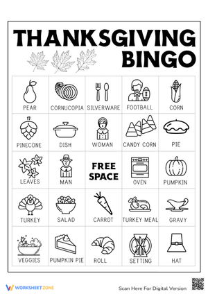 Thanksgiving Bingo Card 6
