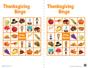 Thanksgiving Bingo Game 2