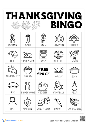 Thanksgiving Bingo Card 2