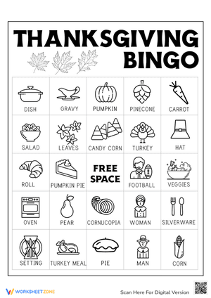 Thanksgiving Bingo Card 14