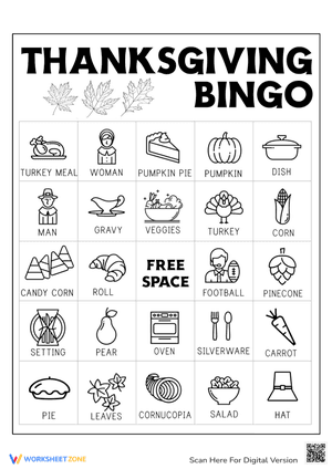Thanksgiving Bingo Card 26