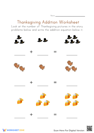 Thanksgiving Counting & Adding 1