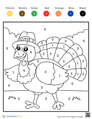 Thanksgiving Color by Number 5