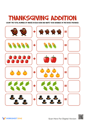 Thanksgiving Counting & Adding 2
