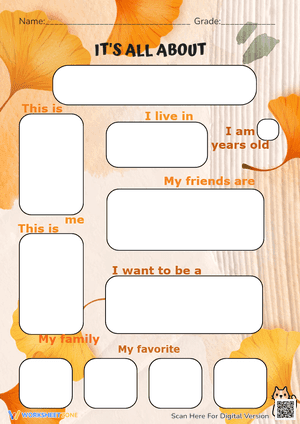 Back To School: It's All About Me worksheet