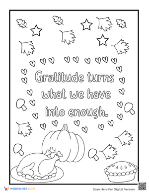 Grateful Thanksgiving Coloring Sheet 7