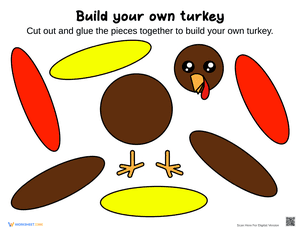 Thanksgiving Cut and Glue A Turkey