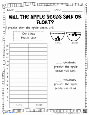 Will the apple seeds sink or float