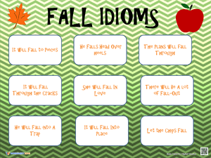 Fall Idioms 2
