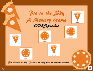 Pie in the Sky- Idioms Memory Game