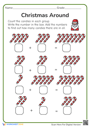 Christmas Math: Add The Candies