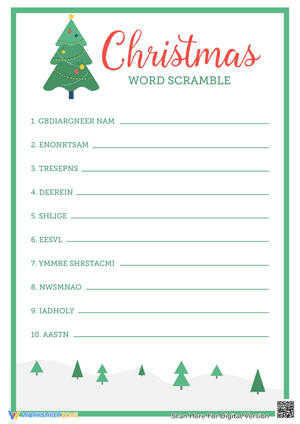 Christmas Word Scramble 8