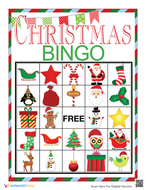 Christmas Bingo Card 4