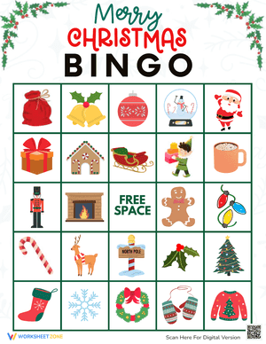 Merry Christmas Bingo Game 1