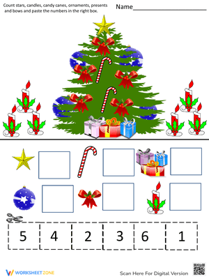 Christmas Cut and Paste Worksheets 2