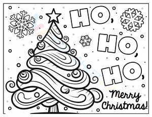 Ho Ho Ho Merry Christmas Coloring