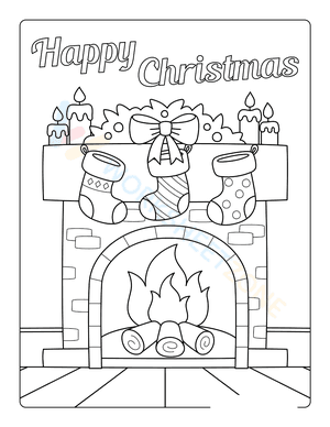 Happy Christmas Fireplace Stockings