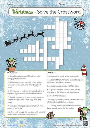 Christmas Solve the Crossword Puzzle