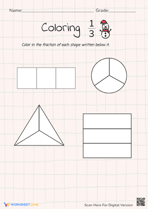 Coloring Shapes: The Fraction 1/3