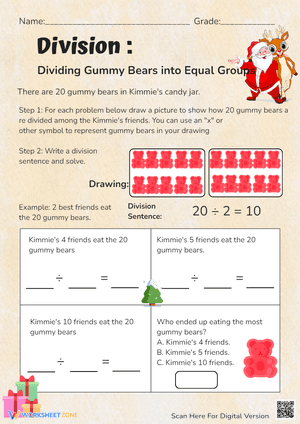 Division: Dividing Gummy Bears Into Equal Groups