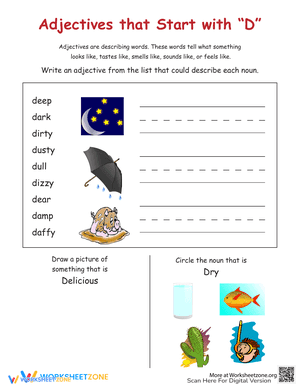 Adjectives Starting With Letter D