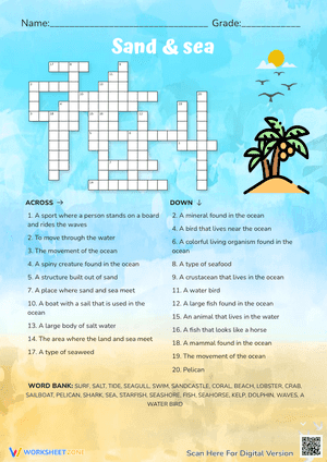 Sand & Sea Crossword Puzzle