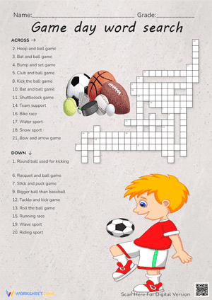 Game day word search