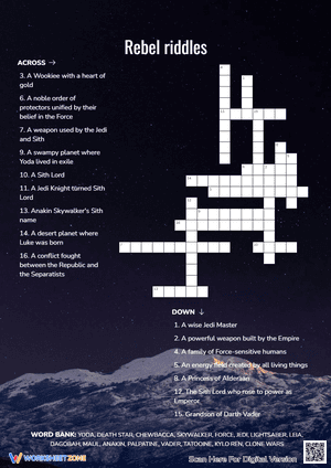 Rebel Riddles Crossword Puzzle