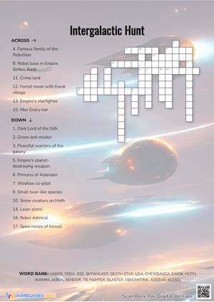 Intergalactic Hunt Crossword Puzzle