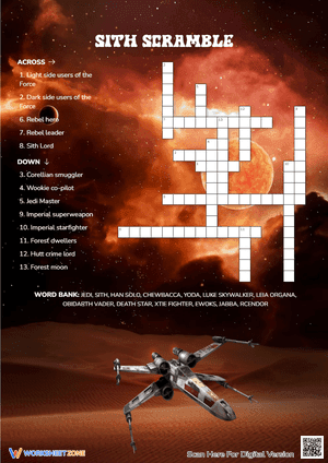 Sith Scramble Crossword Puzzle