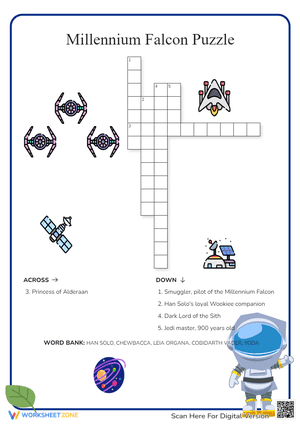 Millennium Falcon Crossword Puzzle