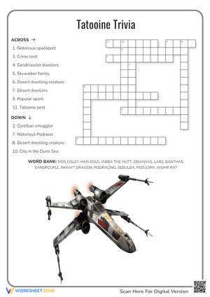 Tatooine Trivia Crossword Puzzle