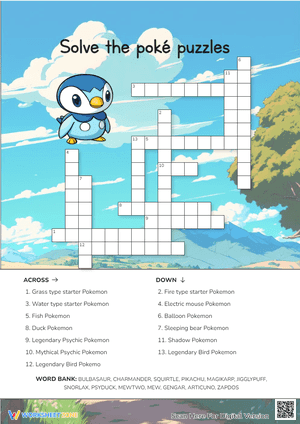Poké Crossword Puzzle