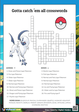 Gotta Catch 'Em All Crossword Puzzle